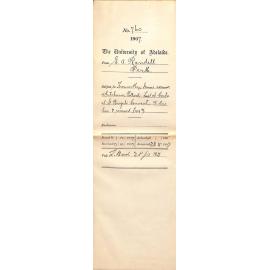 E A Randell - Perth - Foxworthy Music Exams Whitehorn Pollard Centre at St Brigids Convent 13 shillings bus hire received £109-18
