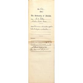 Carlton Atkinson Ellis - Weston Super Mare - Admission ad eundem gradum to MB Degree in absentia