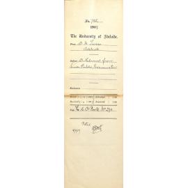 William Newman Twiss - Adelaide - Withdrawal from Senior Public Examination