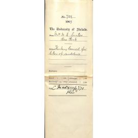 Mrs Nellie E Sunter - Rose Park - Thanking Council for letter of Condolence