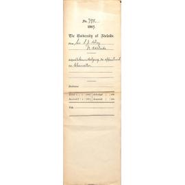 Sir Samuel James Way - North Adelaide - Acknowledging re appointment as Chancellor