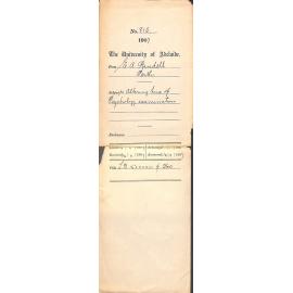 E A Randell - Perth - Re Altering time of Psychology Examination