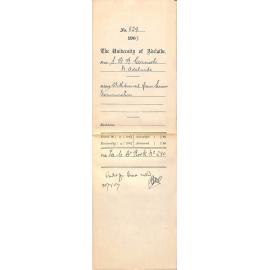 Samuel Raymond Baron Cornish - North Adelaide - Withdrawal from Senior Examination