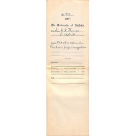 Miss Nora Kyffin Thomas - North Adelaide - Will act as Examiner Brookman Prize and suggestions