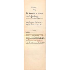 John Ragless Brookman - Broken Hill - Admission Diploma in Applied Science in absentia