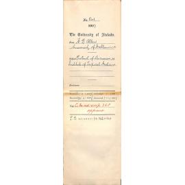 H B Allen - University of Melbourne - Protocol of Discussion re Institute of Tropical Medicine