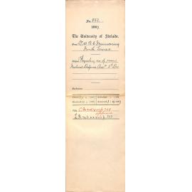 Dr Wentworth Rowland Cavenagh Mainwaring - North Terrace - Requesting use of room Medical Defence Association 5th December
