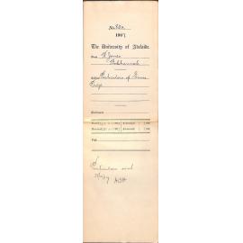 R Jones - Balhannah - Particulars of Ennis Prize