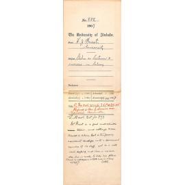 Herbert James Priest - University - Status of Lecturer and increase in Salary