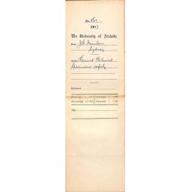 J H Maiden - Sydney - Received Botanical Specimens safely