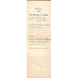 A W Dobbie and Company - Gawler Place - Cost of striking medals and making collars