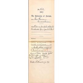 Herr Reimann - Conservatorium - Proposing Pianoforte Scholarship be extended for a year Mr Gordon Short