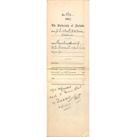 John Stanley West and Robert Wilson Tassie - Adelaide - Requesting refund of 20% Discount and part to pay degree fee