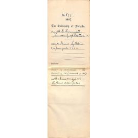 Walter Emerson Cornwall - University of Melbourne - Music Syllabus and passes Grades I II and III