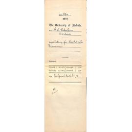 George Oliver Robertson - Adelaide - Asking for Certificates Economics