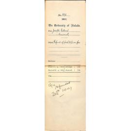 Joseph Gilbert - University - Refund of part 20% on fees