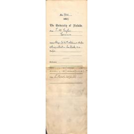 Thomas W Taylor - Terowie - Cheque £9-12-6 P Whelan Re Waters selling in his Block and Crops