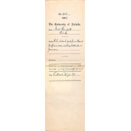 E A Randell - Perth - BSc students paid £1-1-0 Received Draft Error Visiting Adelaide in January