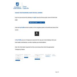 Change your password, name or email address