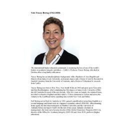 Farewell to Professor Tracey Bretag