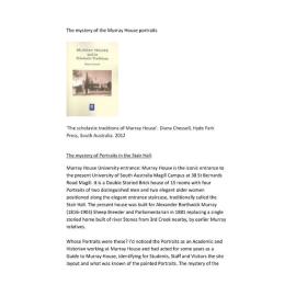 The mystery of the Murray House portraits