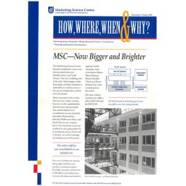 Marketing Science Centre Newsletter