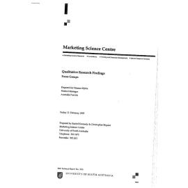 Focus Group Findings Cover Page