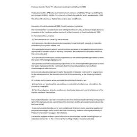 Refecting on the UniSA Act 1990