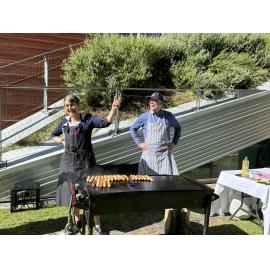 On barbecue duty at the UniSA Workplace Givers' appreciation lunch