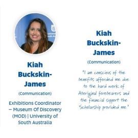 REVIEW Kiah Buckskin-James Gavin Wanganeen Aboriginal Scholarship winner