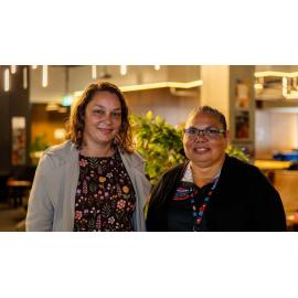 Skye Akbar and Patti Coulthard