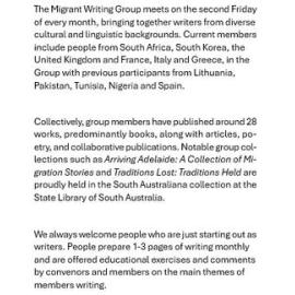 Migrant Writing Group