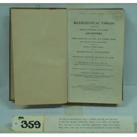 Book - Mathematical Tables 