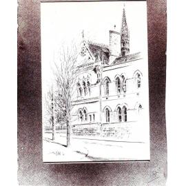 Mitchell Building, Sketch, c1970