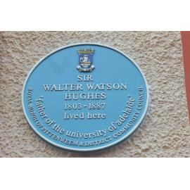 Plaque Commemorating Sir Walter Watson Hughes, c2000