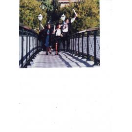 Graduates on University Footbridge, c2001