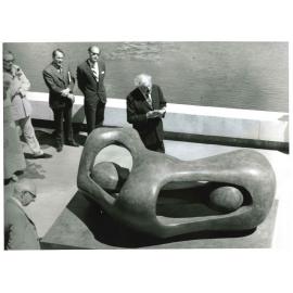 The Hon JJ Bray at Henry Moore Sculpture Ceremony, c1969