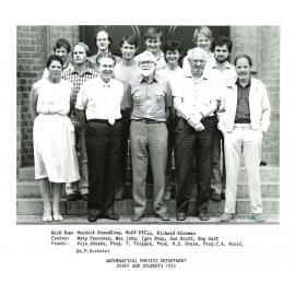 Mathematical Physics Department Staff and Students, 1985