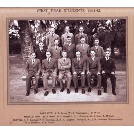 First Year Students, Roseworthy Agricultural College, 1941-42