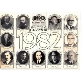Pre-Centenary Calendar Cover Featuring Roseworthy Principals, 1982