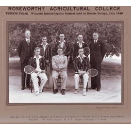 Tennis Team, Roseworthy Agricultural College, 1939 - Winners Intercollegiate Contest
