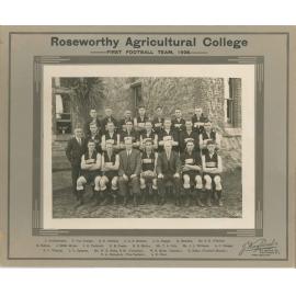 First Football Team, Roseworthy Agricultural College, 1928