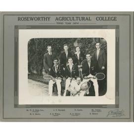 Tennis Team, Roseworthy Agricultural College, 1927-28