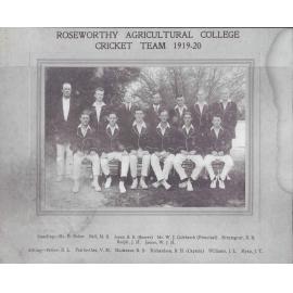 Cricket Team, Roseworthy Agricultural College, 1919-20