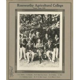 Tennis Team, Roseworthy Agricultural College, 1929