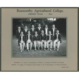 Cricket Team, Roseworthy Agricultural College, 1941