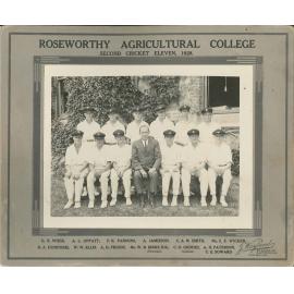 Second Cricket Eleven Team, Roseworthy Agricultural College, 1928