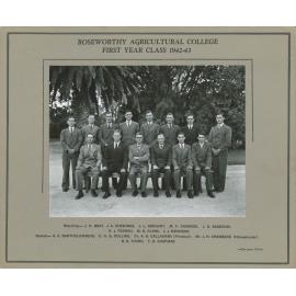 First Year Class, Roseworthy Agricultural College, 1942-43