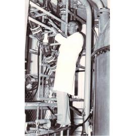 Oenologist Bob Baker at Work, c1975
