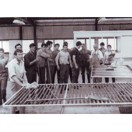 Students in Shearing Shed, Roseworthy Agricultural College, 1966